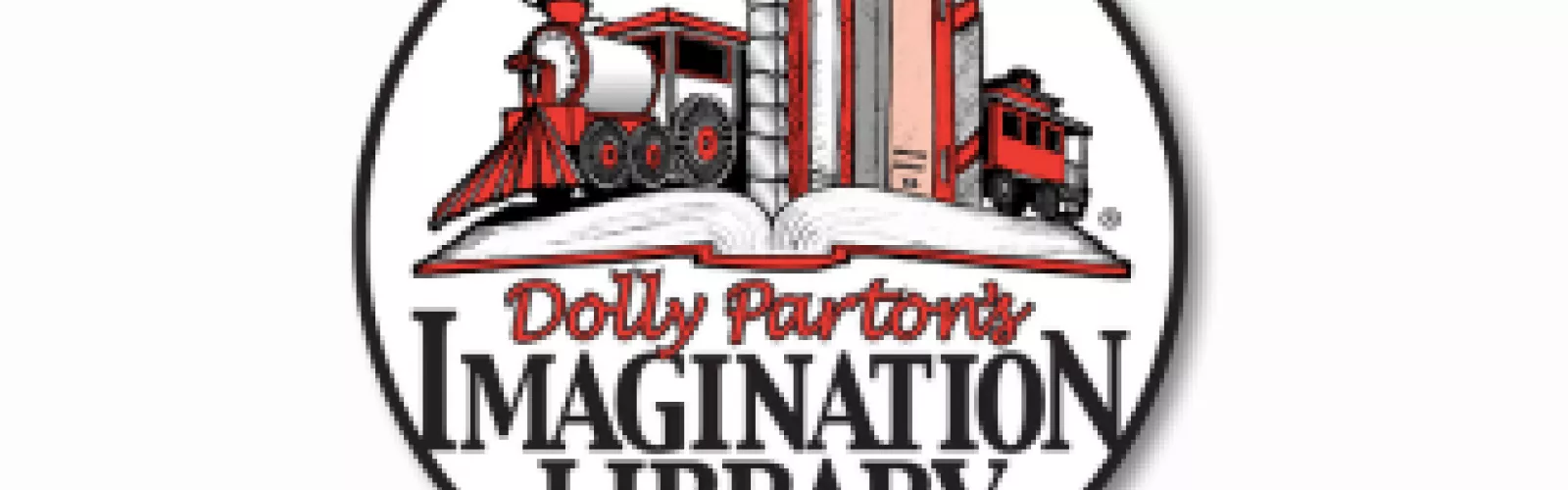 Dolly Parton's Imagination Library logo with Train